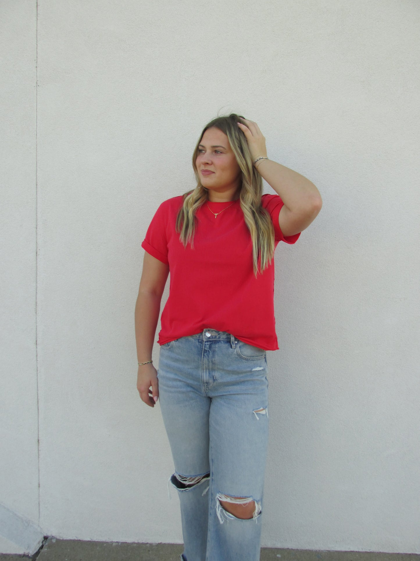 Comfort Short Sleeve Top - TOMATO