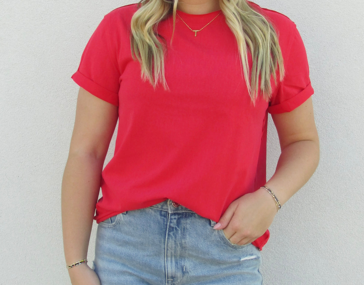 Comfort Short Sleeve Top - TOMATO