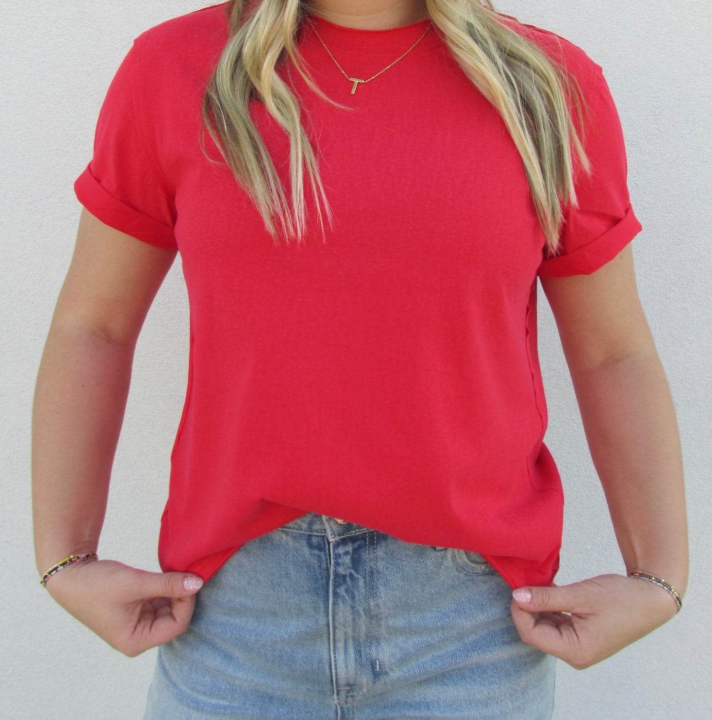 Comfort Short Sleeve Top - TOMATO