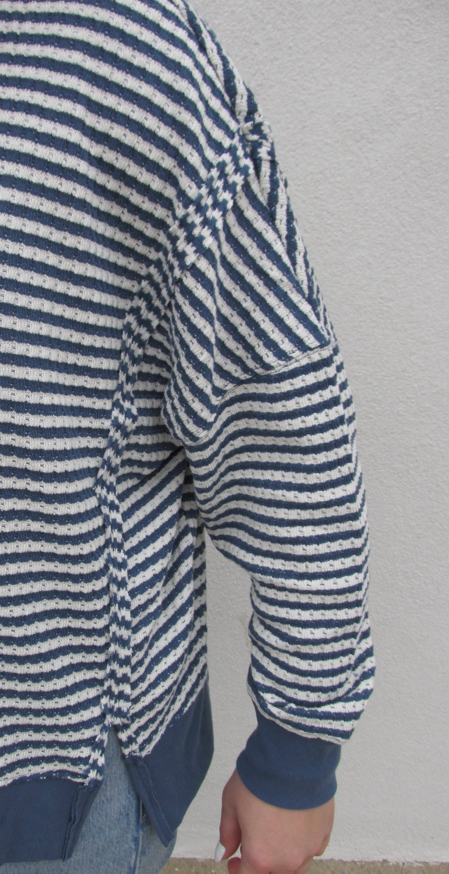 Stiped Long Sleeve Top- BLUE