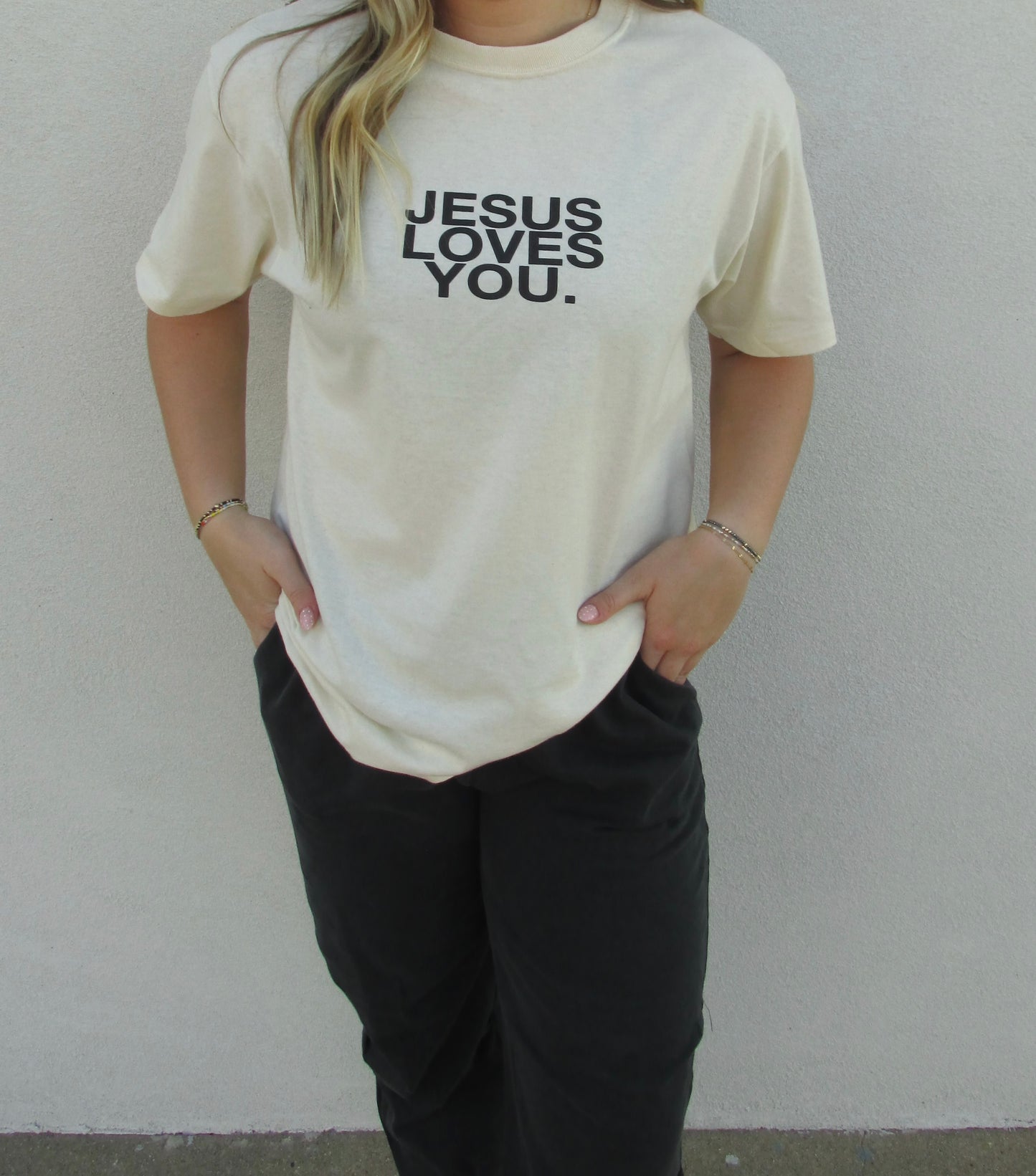 Jesus Loves You Tee - SAND