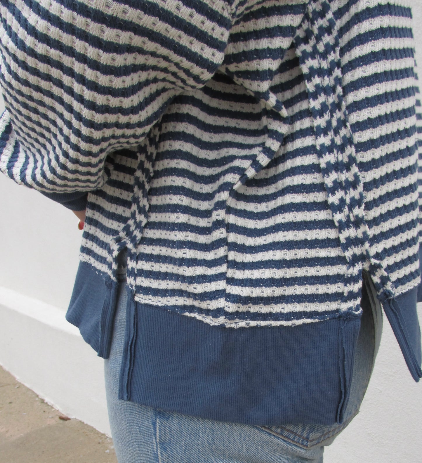 Stiped Long Sleeve Top- BLUE