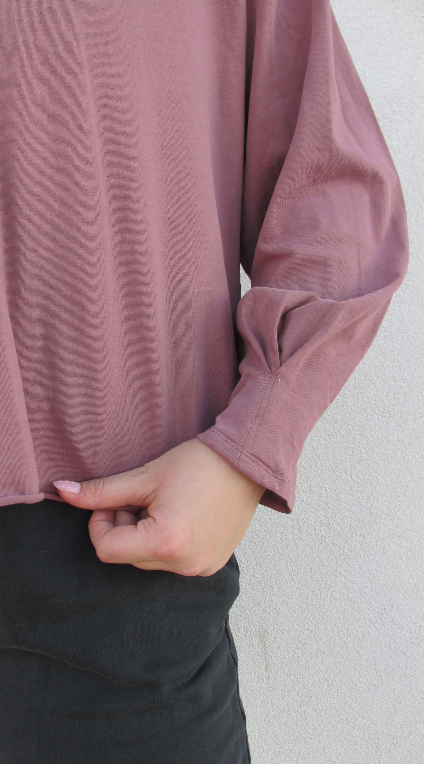 Pima Cotton Long Sleeve - ROSE TAUPE