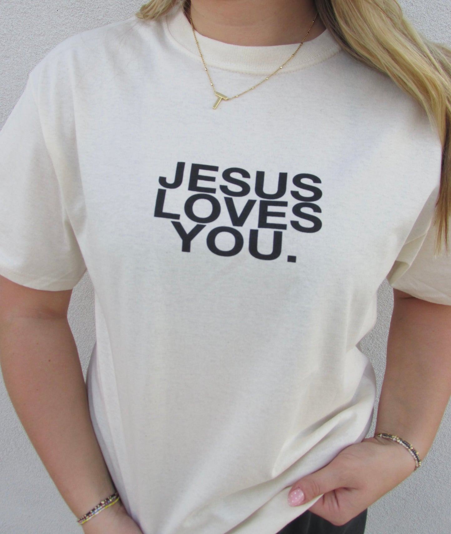 Jesus Loves You Tee - SAND